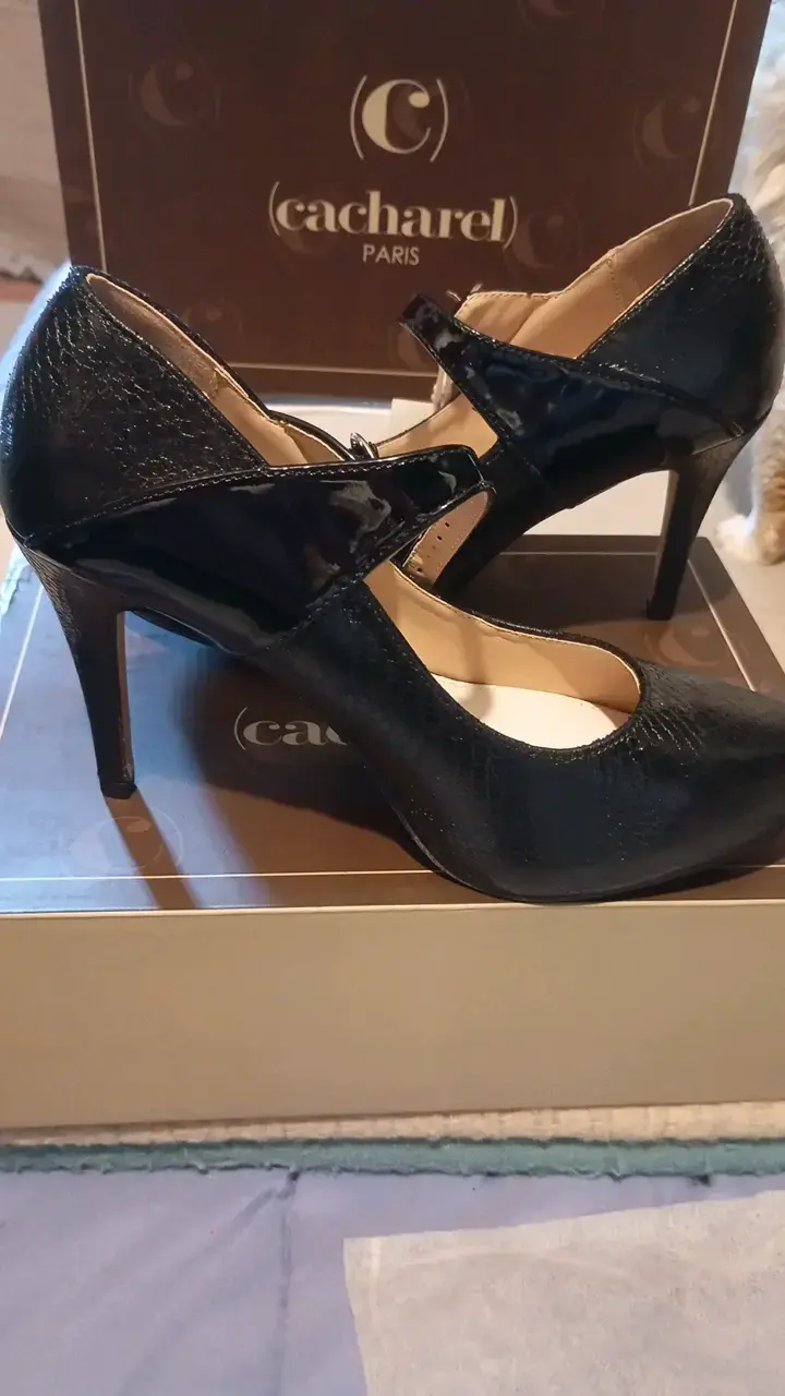 Zapatos de Tacón Negro Cacharel Elegantes - 3
