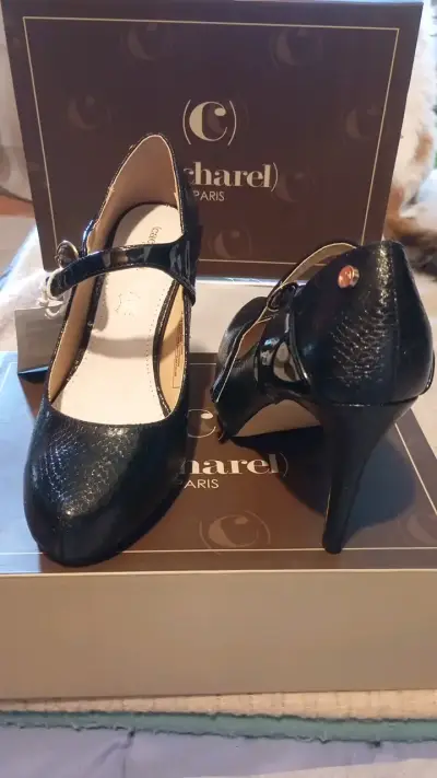 Zapatos de Tacón Negro Cacharel Elegantes - miniatura 5