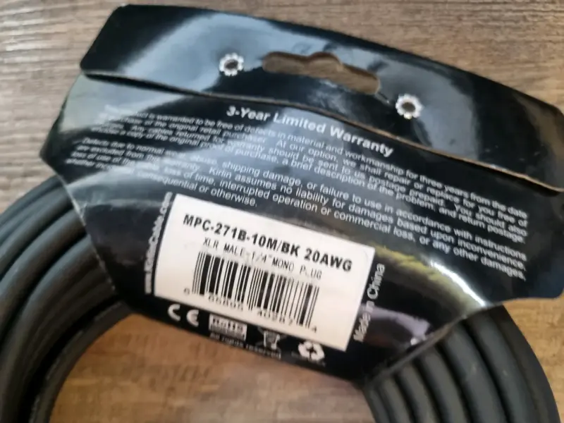 Cable de audio profesional Kirlin Xlr a plus 6.3 - 2