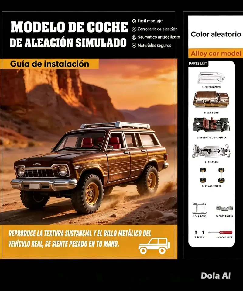 Modelo de coche simulado con montaje 1.64 aprox - 1