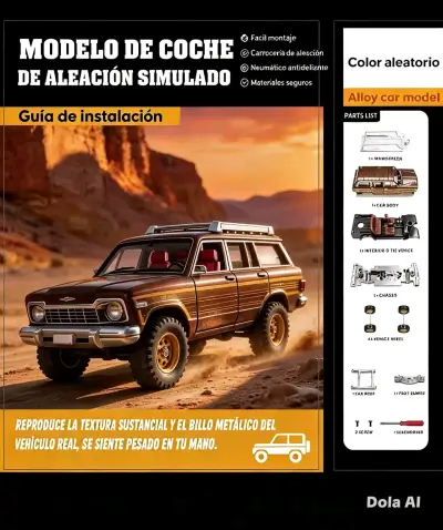 Modelo de coche simulado con montaje 1.64 aprox - miniatura 1