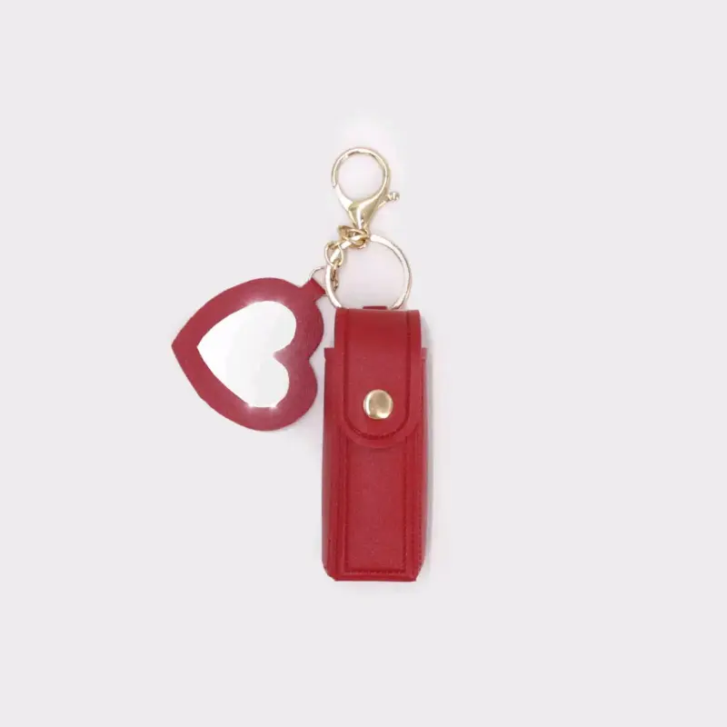 Estuche Rojo para Bálsamo Labial con Llavero - 3