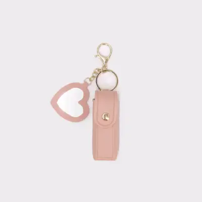Estuche Porta Labial Rosa con Llavero Corazón - miniatura 3