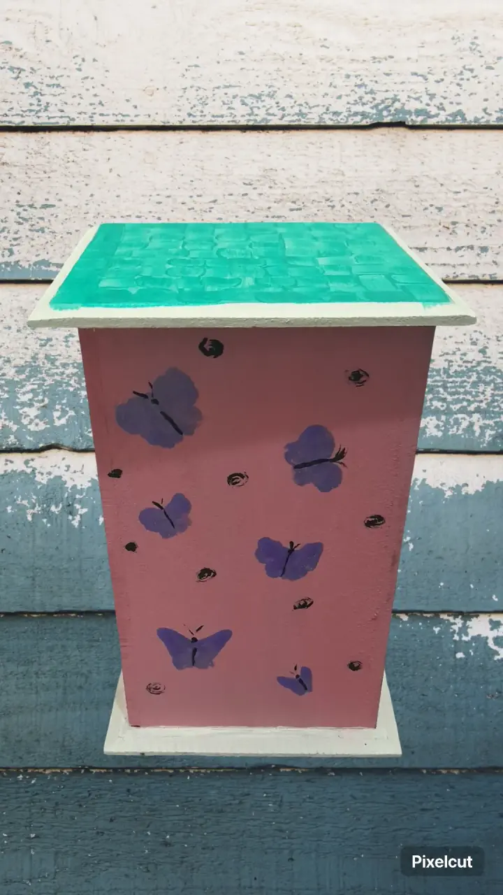 Caja para toallas higienicas de mariposas - 2