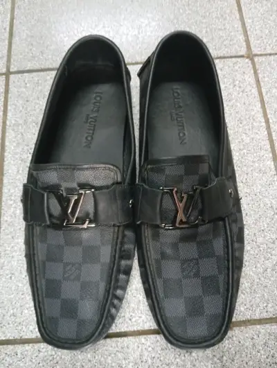 Mocasines de cuero Louis Vuitton negros - miniatura 1