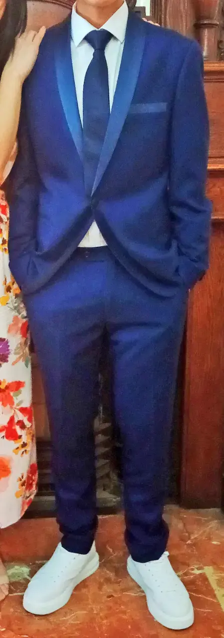 Traje azul para hombre talla 46 - 3