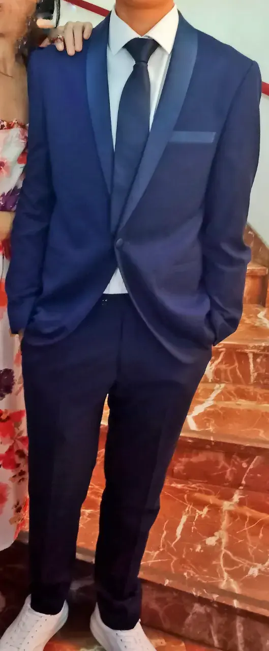 Traje azul para hombre talla 46 - 4