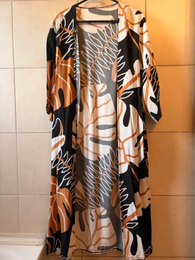 Kimono estampado tropical para mujer - miniatura 1