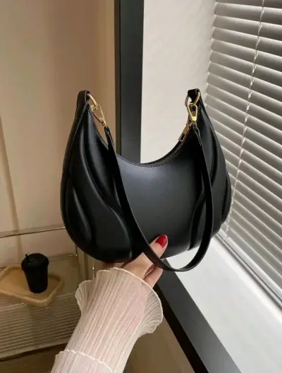 Cartera de mano negra y blanca elegante - miniatura 3