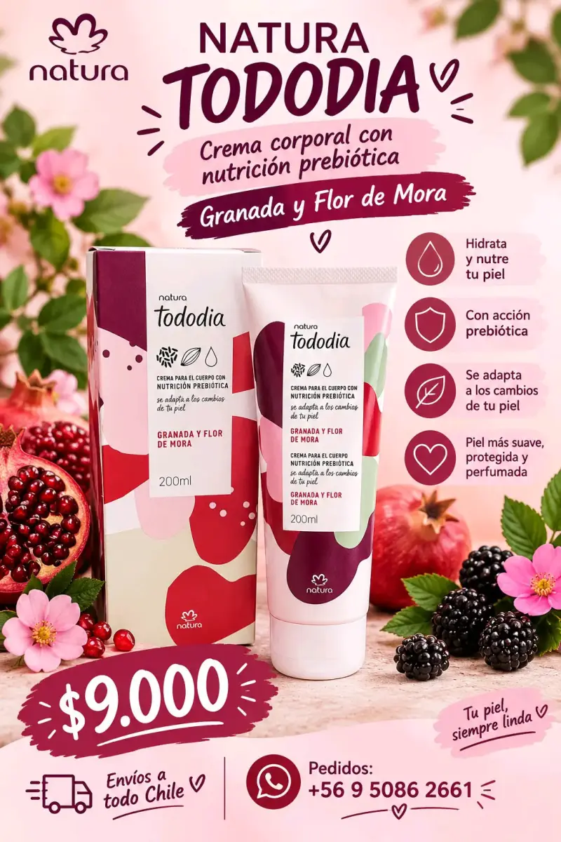 Crema Corporal Tododia Granada y Flor de Mora