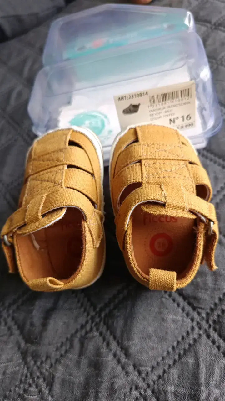 Sandalias de bebé color Toffee,marca Ficcus - 4