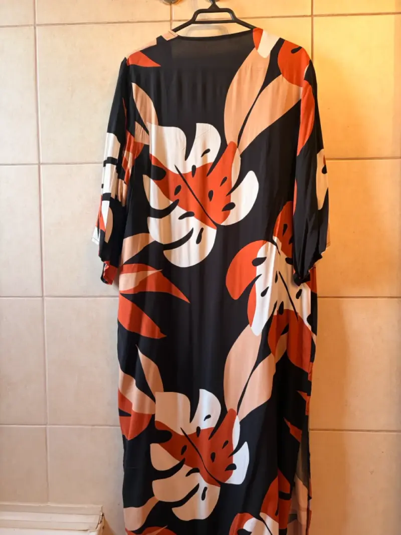Kimono largo con estampado floral - 2