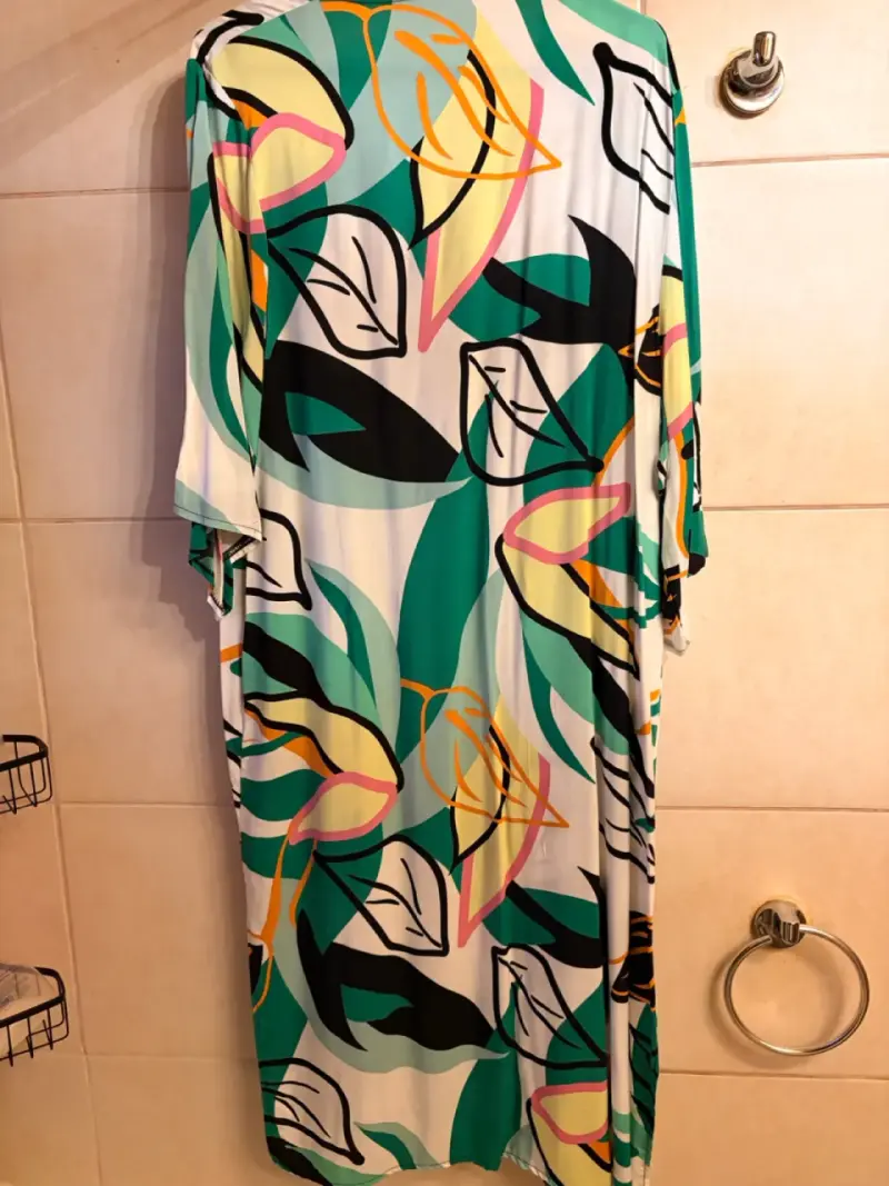 Kimono estampado de hojas tropicales - 2