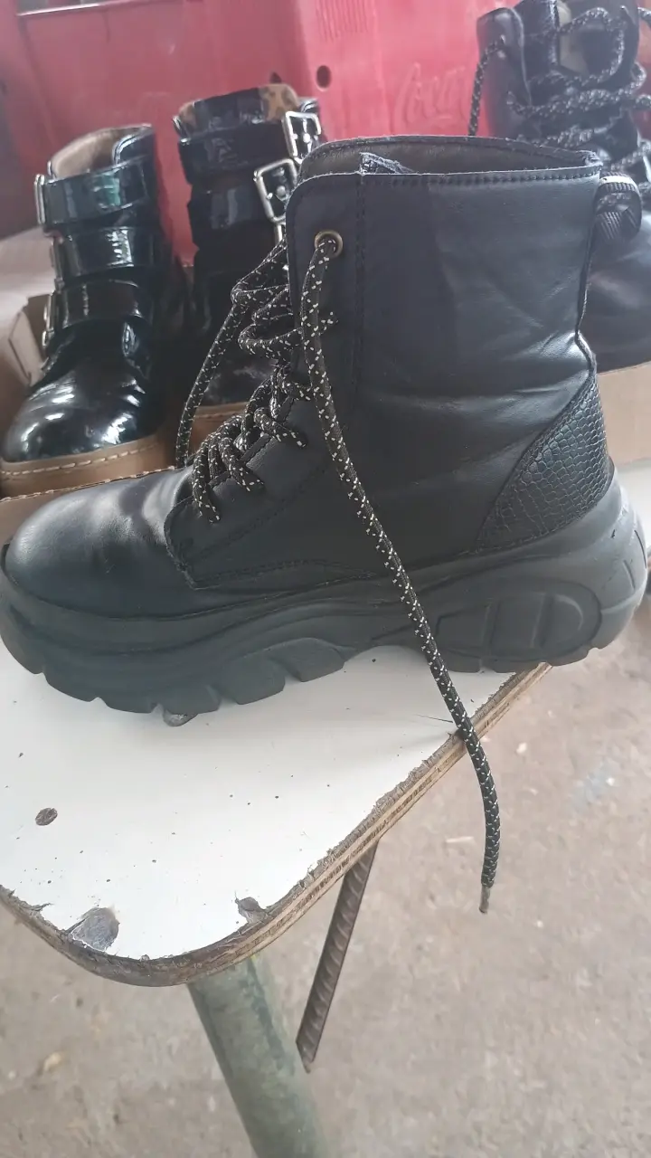 Botas de cuero sintético negras para niños Colloky - 3