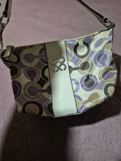 Cartera de mano Coach con diseño geométrico - miniatura 3