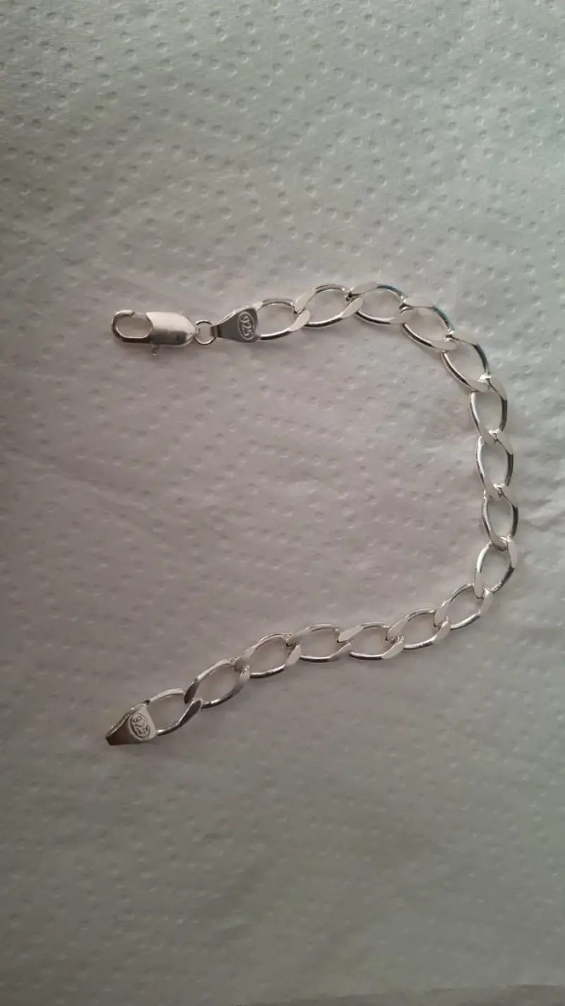 Pulsera de plata 925 con eslabones grandes