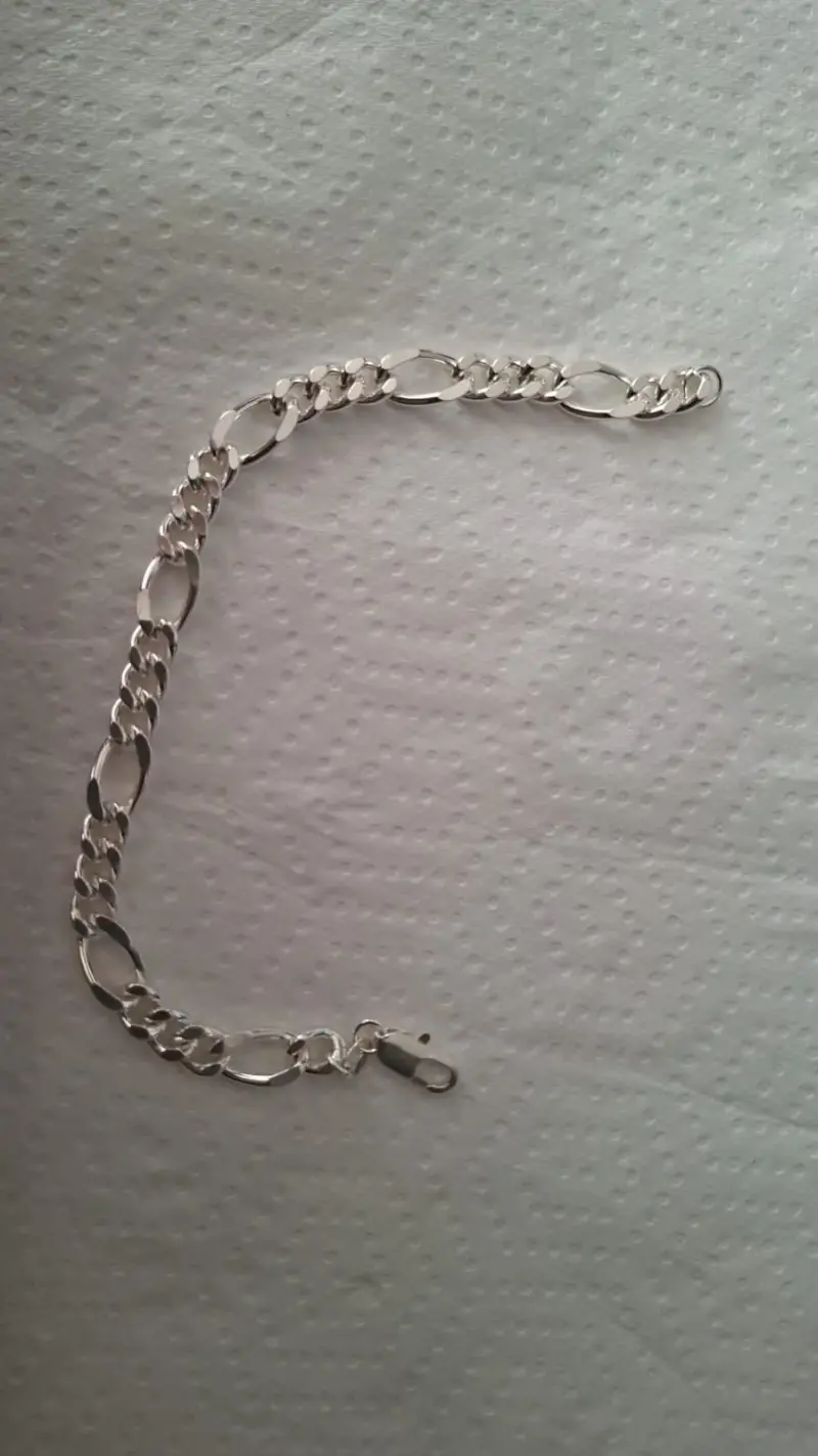 Pulsera de plata estilo cadena