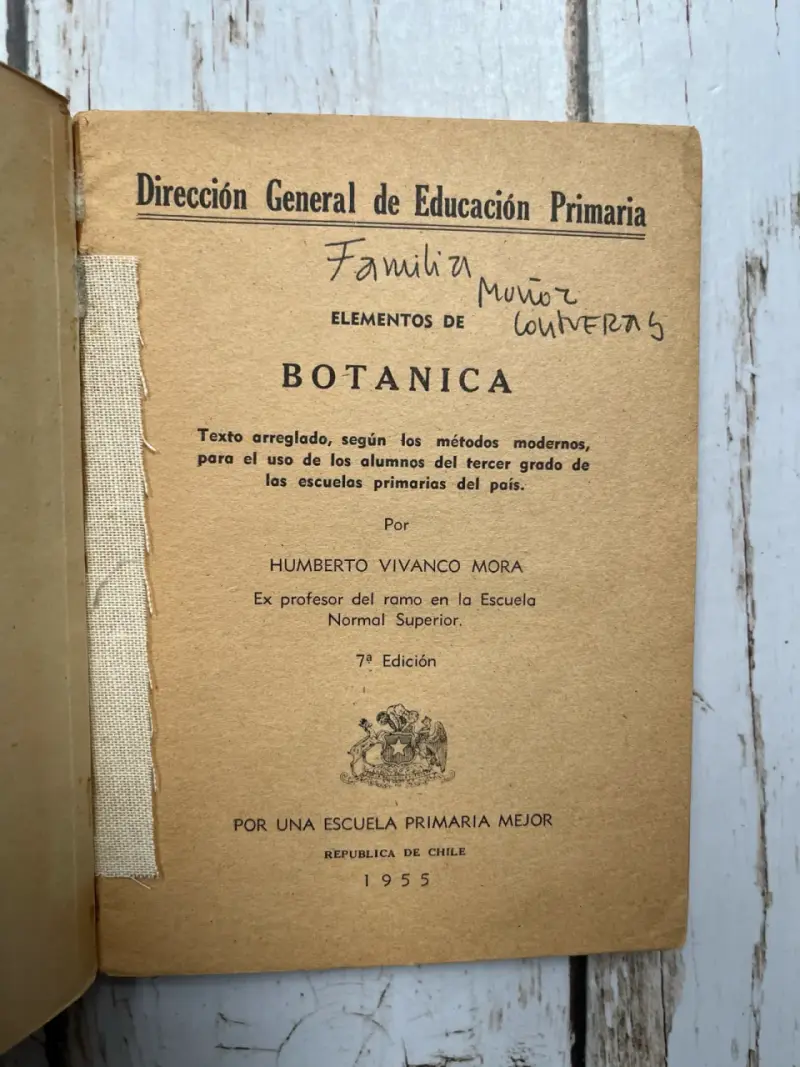 Libro antiguo de botánica para educación primaria - 1