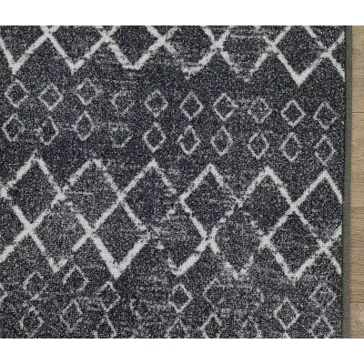 Alfombra redonda gris con goma 160cmx160cm - miniatura 3
