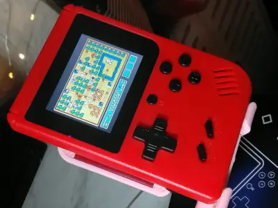 Consola portátil retro roja 400 en 1 - miniatura 3