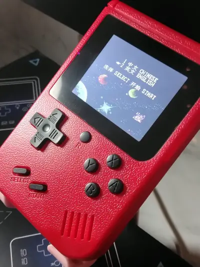 Consola portátil retro roja 400 en 1 - miniatura 4