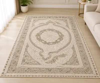 Alfombra beige clásico para sala160cmx230cm - miniatura 2