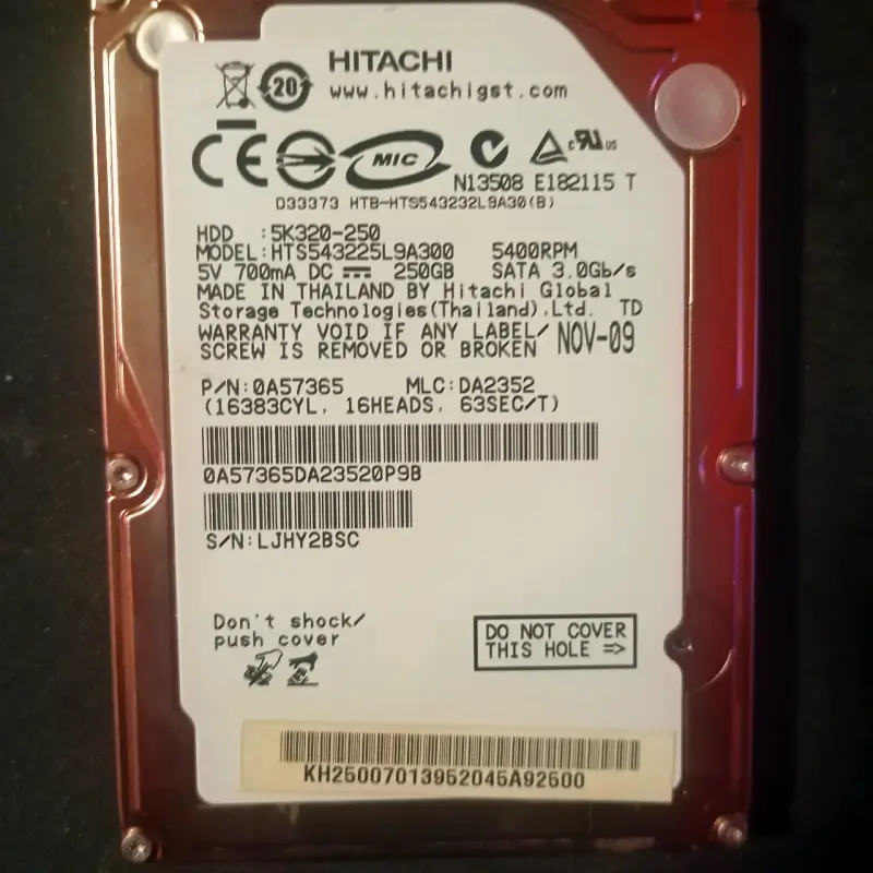 Disco duro Hitachi 250GB 5400RPM SATA - 2