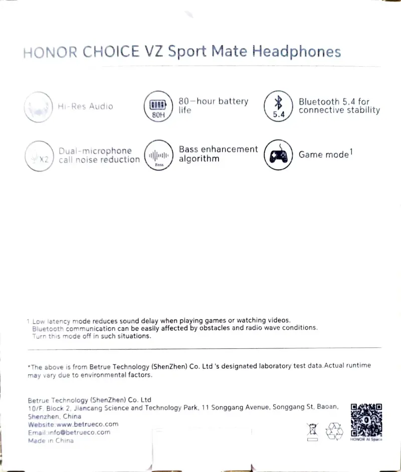 Auriculares Honor Choice VZ Sport Mate con Hi-Res Audio - 2