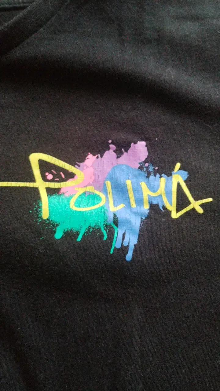 Polera Negra Polimá Estilo Graffiti - 4