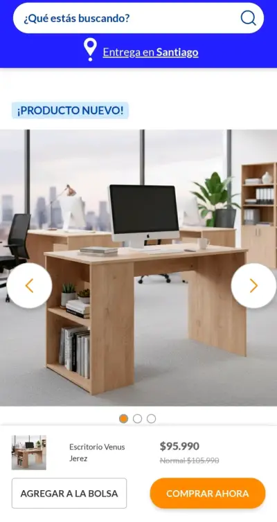Escritorio de madera con repisa AGM - miniatura 1