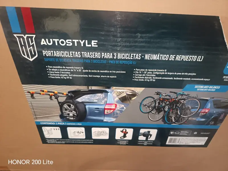 Portabicicletas trasero Autostyle para 3 bicicletas - 2