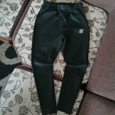 Pantalones deportivos negros SikSilk para hombre - miniatura 1
