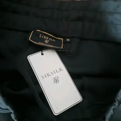 Pantalones deportivos negros SikSilk para hombre - miniatura 3