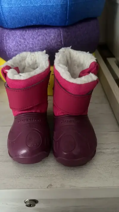 Botas de nieve para niños Quechua rosas - miniatura 1