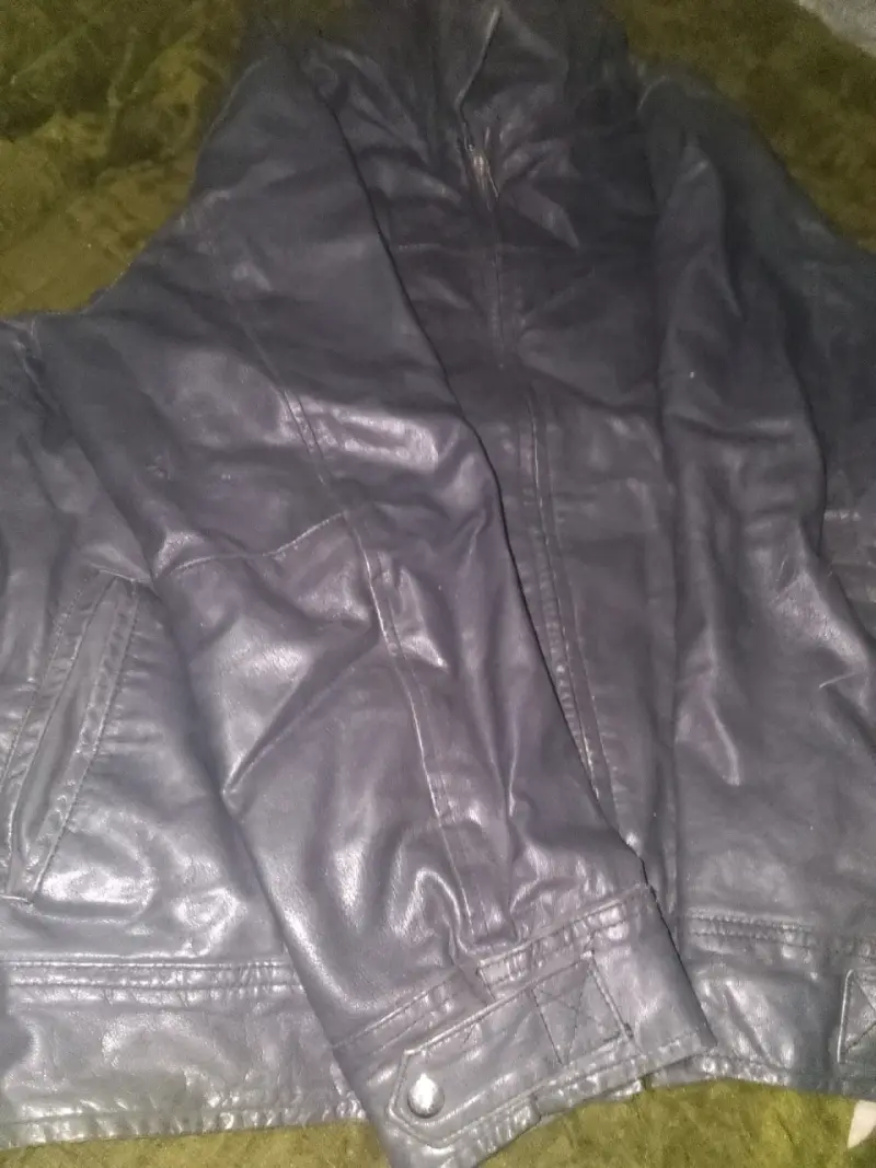Chaqueta de cuero gris Kenneth Stevens XL - 2