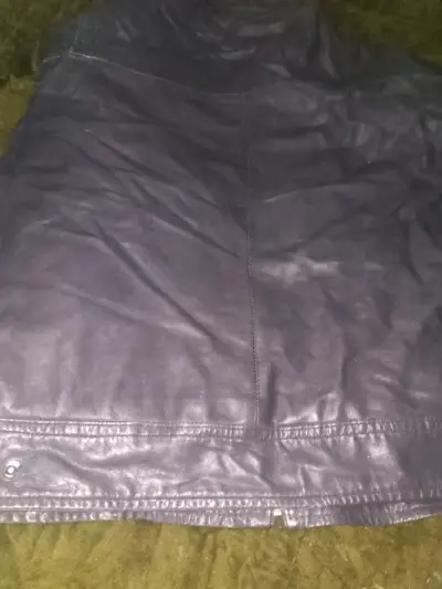 Chaqueta de cuero gris Kenneth Stevens XL - miniatura 3