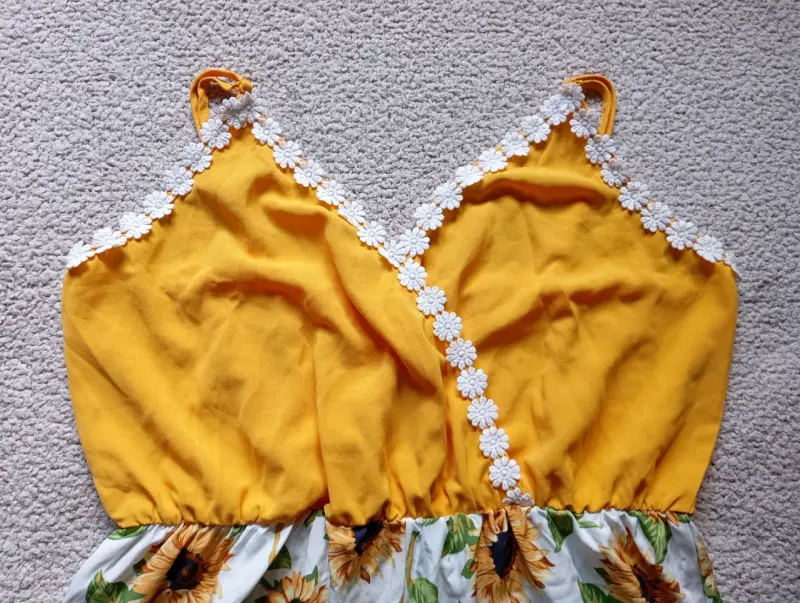 Enterito short girasoles y broderie - 2