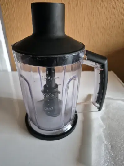 Vaso de batidora minipimer con tapa y cuchillas - miniatura 1