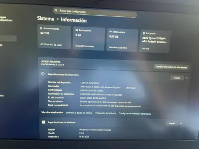 Laptop Lenovo Gaming AMD Ryzen 5 - miniatura 10