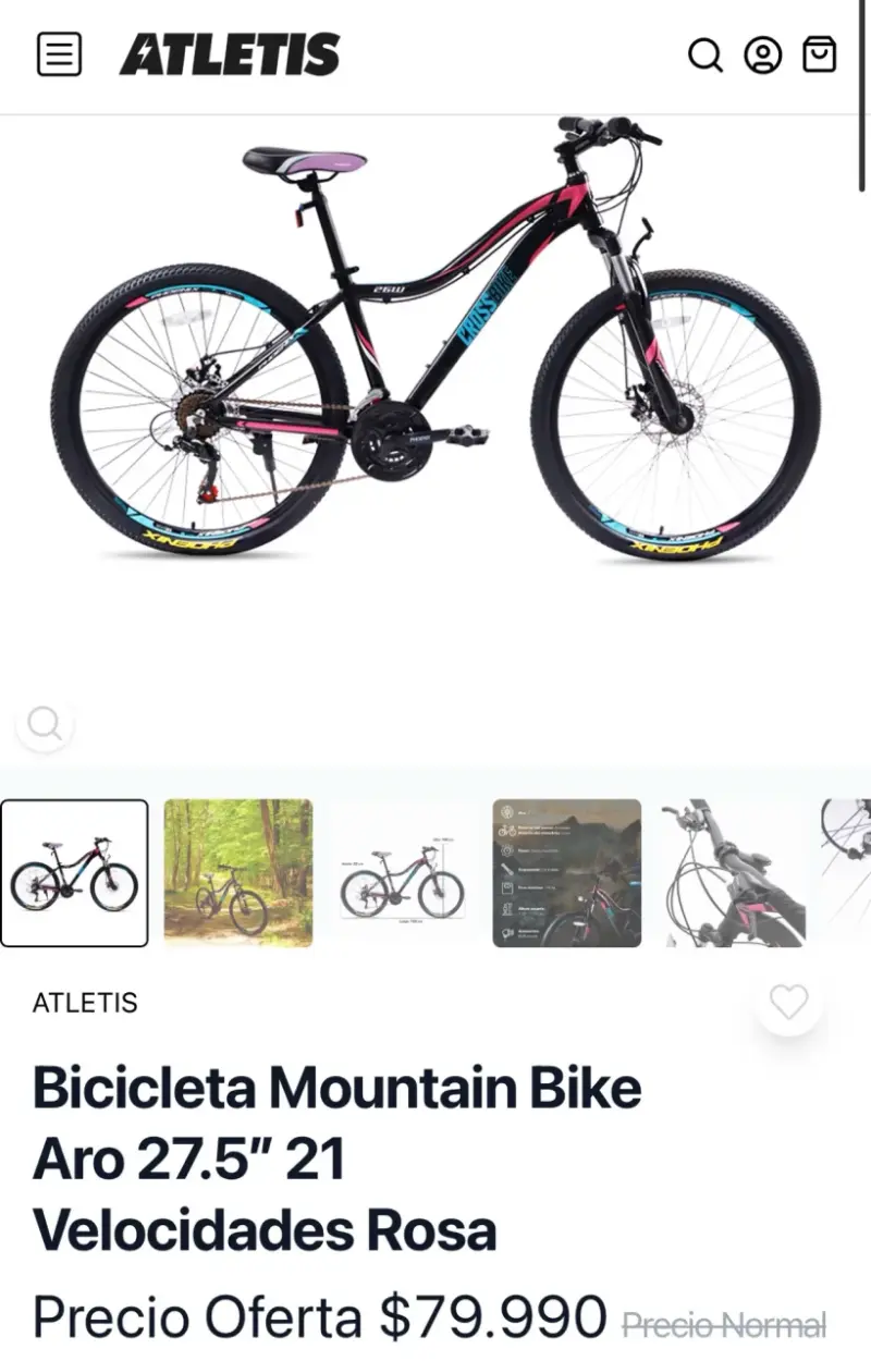 Bicicleta Mountain Bike Aro 27.5 Atletas 21 Velocidades - 2