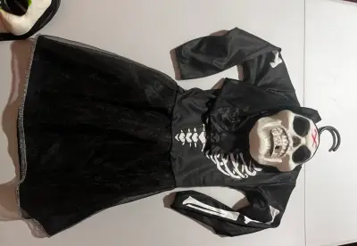Disfraz de esqueleto para Halloween con máscara - miniatura 1