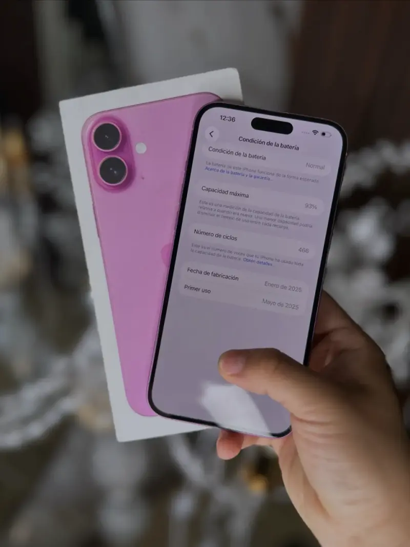 iPhone 16 Plus 128GB color rosa en buen estado - 5