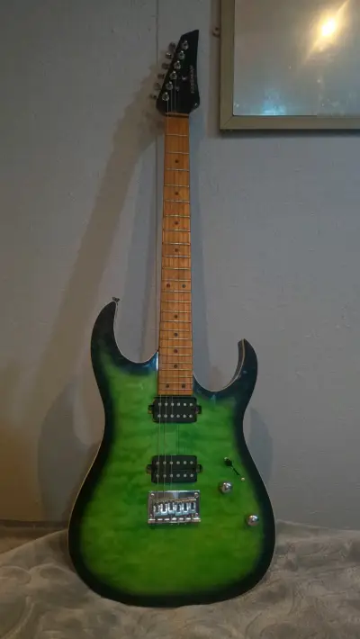 Guitarra eléctrica Freeman verde degradado - miniatura 1