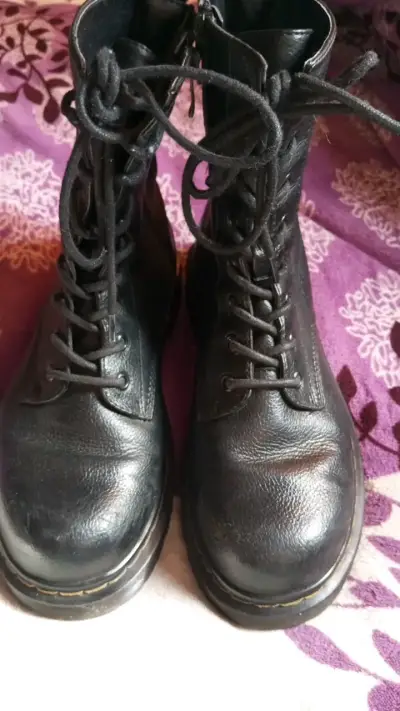 Botines  negras de imitación cuero para mujer tall - miniatura 1