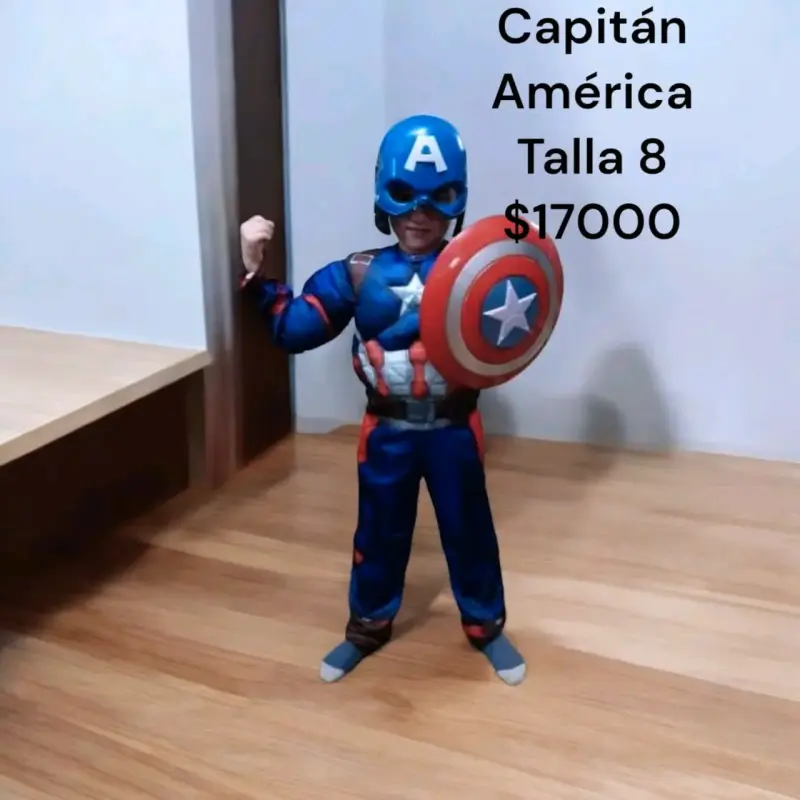 Disfraz de Capitán América para niño Talla 8 - 1