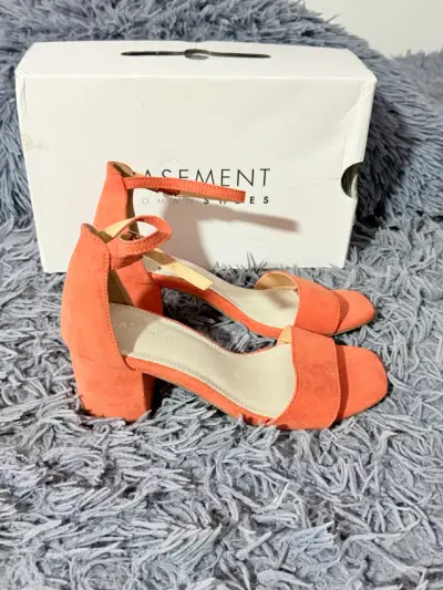Sandalias de tacón anaranjadas Basement - miniatura 1