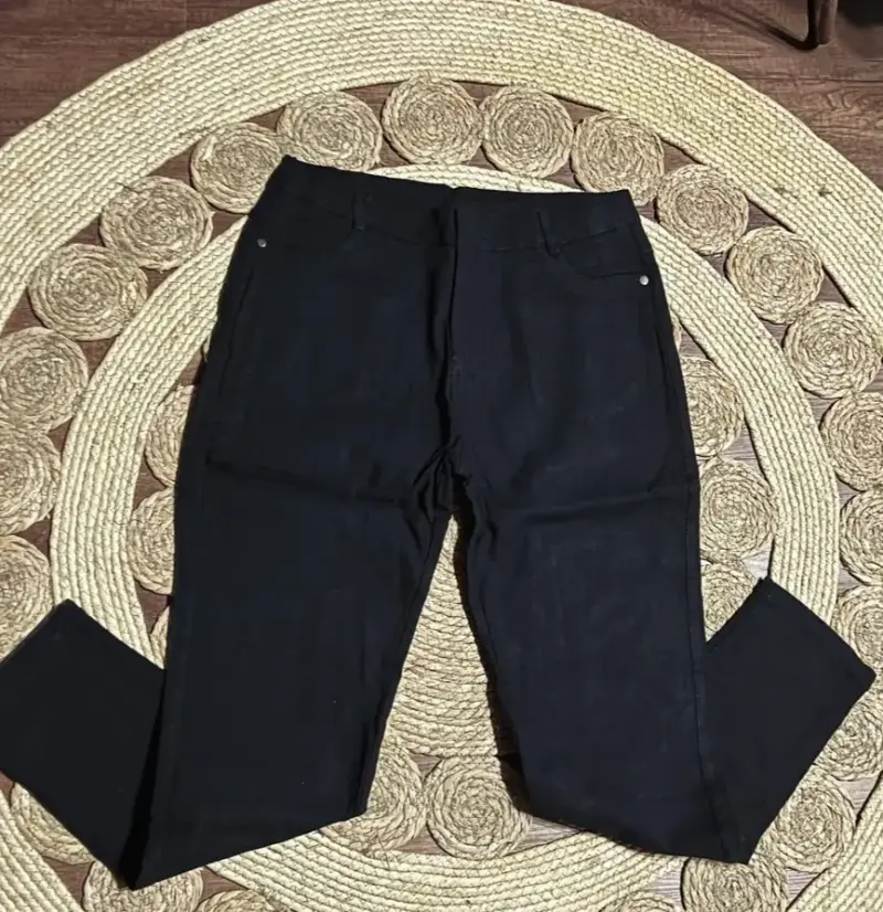 Pantalones negros de mezclilla para mujer L-XL