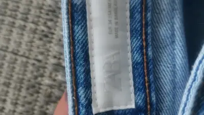 Jeans celestes para mujer Zara talla 34 - miniatura 3