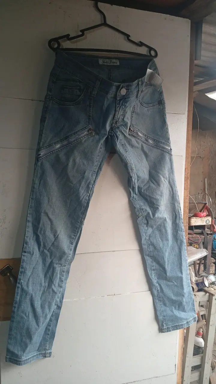 Jeans de mezclilla azul para hombre - 2