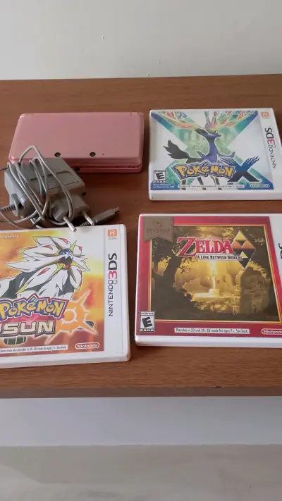 Consola Nintendo 3DS Rosa más juegos - miniatura 1